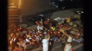 TANGIER MOROCCO-1965: Street Market, Man Walking, Woman by the Sea