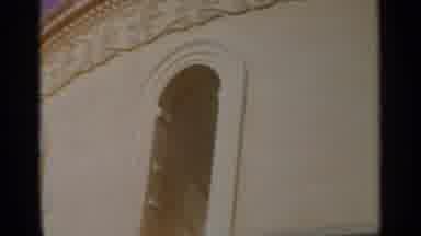 TANGIER MOROCCO-1965: The Large Balcony Of An Ornate Building With Several Arched Windows