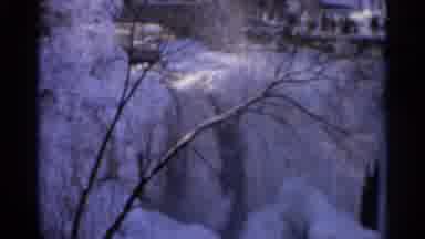 Hamel Minnesota (1966): Waterfall And Half Frozen Pond On A Clear Winter Day