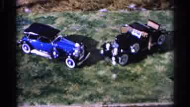 Hamel Minnesota (1966): Two Old Cars Parked On Green
