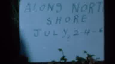 Hamel Minnesota (1966): Sign Reads Along North Shore In July Nineteen Sixties Man