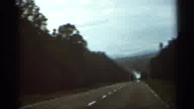 Hamel Minnesota (1966): Black Cascade Falls Sign And Tree Lined Highway On A Clear