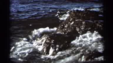 Hamel Minnesota (1966): Water Crashing Up Against The Rocks Of The Lake And