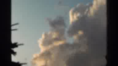 Hamel Minnesota (1966): Yellow Clouds With Sun And Weird Shape On Blue Sky And