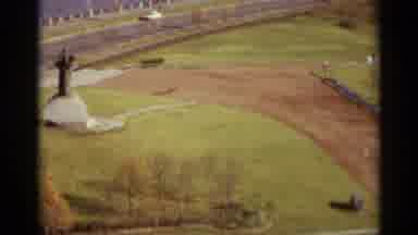 Moscow Russia (1966): A Big Lawn That Has Very Little Around It Other Than A Road