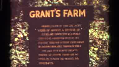 Saint Louis Missouri (1966): A Sign That Says Grant's Farm Is Being Shown The