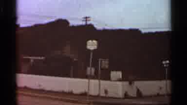 Saint Louis Missouri (1966): Ominous House Street Car Passing By Vintage Statue