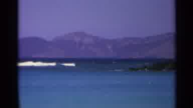 US Virgin Islands (1967): Green Island And People Swimming In Blue Water On A