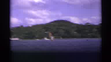 US Virgin Islands (1967): A Cute Girl Trying To Learn Swinging In A Pool And