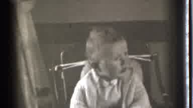 Danielson Connecticut (1939): Old Your Child Sitting In Chair Playing With