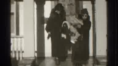 Danielson Connecticut (1939): Two Women In Fur Coats Walking Out Of A House One