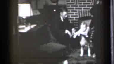 Danielson Connecticut (1939): Mom In The Old Days Teaching Baby How To Walk