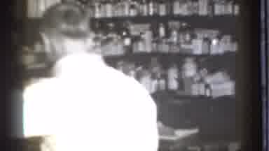 Danielson Connecticut (1939): Man In Pharmacy Wearing White Lab Coat Mixing