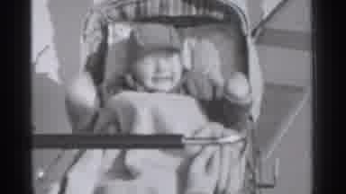 Danielson Connecticut (1939): Baby In Stroller Waving Ems And Looking Way At
