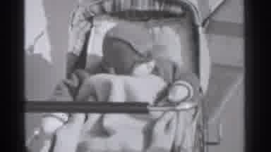 Danielson Connecticut (1939): Baby In Film Clipping In Stroller