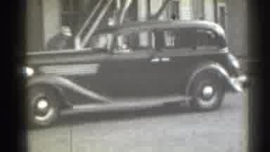 New York (1939): Shots Of Car Parked On Side Of Road S People Inside And Outside