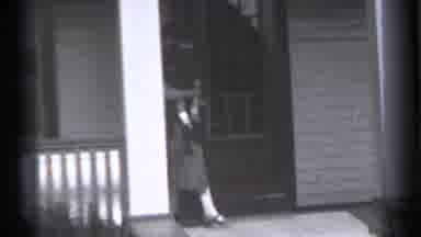 New York (1939): Lady Walking Out Of House With Baby Old Video