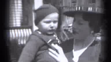 New York (1939): Little Baby Being Held By His Mir On Nice Spring Day