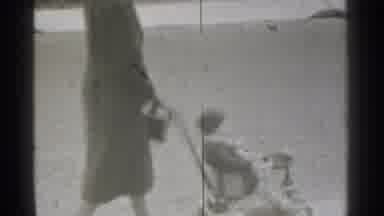 New York (1939): Mom And Little Boy Enjoying Day Outside In Stroller Walking Round