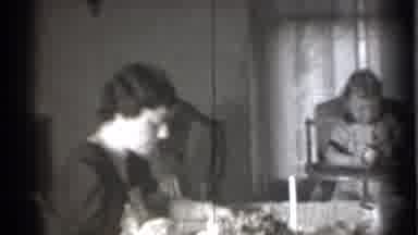 New York (1939): Mir And Grandmother Sit Opposite Each Other Eating At Table Baby
