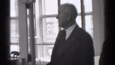 San Francisco California (1944): Three Men Standing In Room Talking With Each