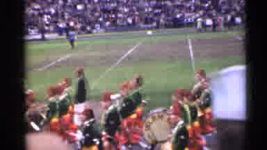 San Francisco California (1944): Marching Band Playing Music At Football Stadium