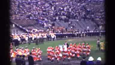 San Francisco California (1944): Band Wearing Red And White Uniforms Marches Onto