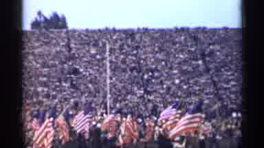 San Francisco California (1944): Speculators Watch Soldiers Carrying Mesmeric Flag