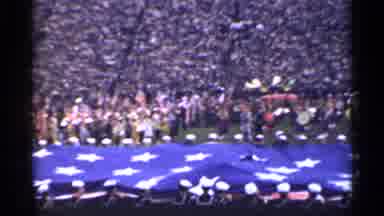 San Francisco California (1944): Int Mesmeric Flag Displayed On Football Field By
