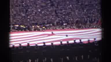 San Francisco California (1944): American Parry With Huge Us Flag In Stadium