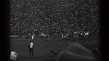 San Francisco California (1944): People Playing Football On Field With Many Folks