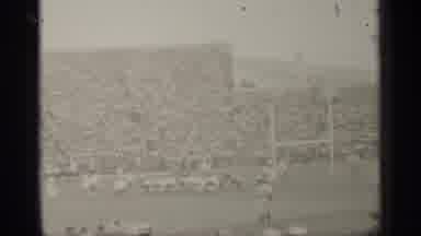 San Francisco California (1944): People Playing Football In Large Stadium Full Of