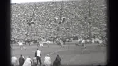 San Francisco California (1944): Crowded Stadium Etched Football