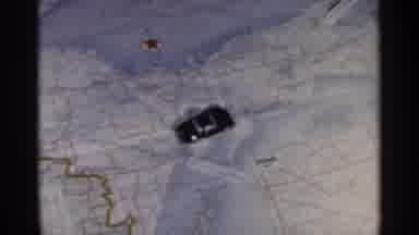 Michigan USA (1960): Toy Diciest Car Placed In Different Positions On Top Of Paper