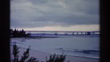 Michigan USA (1960): Comprehensions Bridge On Cloudy Day