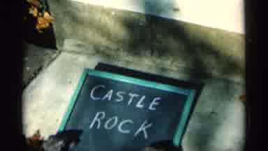 Michigan USA (1960): Green Castle Rock Sign And Large Grey Rock On Cleo Day
