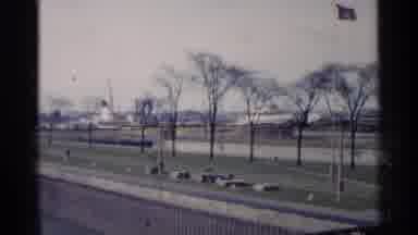 Michigan USA (1960): Br Trees Line Are That Prepare Airport Other Race Truck