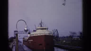 Michigan USA (1960): Three Different Ships Floating On Cl Water One Docks At Other
