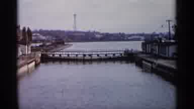 Michigan USA (1960): Bridge Connecting Two Pieces Of Land During Day Over Water