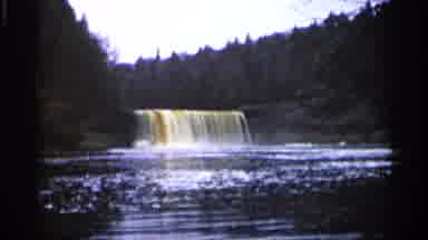 Michigan USA (1960): Muddy Sediment In Waterfall In Stouthearted Are Water Ripples