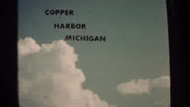 Michigan USA (1960): Copper Ar Bother Michigan Text Over Clouds With Elevated