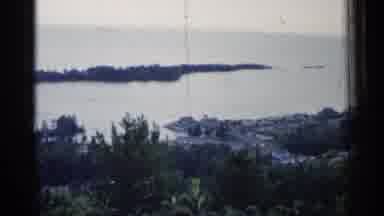 Michigan USA (1960): Grey Small Town Earshot Line Father On A Overlook