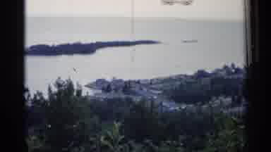 Michigan USA (1960): Island Can Be Viewed Father On City While Cars Travel Over