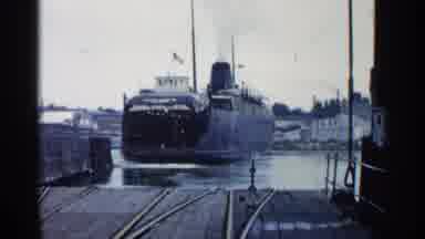 Michigan USA (1960): Huge Ship Beaching Boat House And Truck And Rudy To Receive