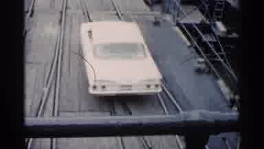 Michigan USA (1960): Wonderful Ship Is Moving In Sea Like Thunder And Car Moves