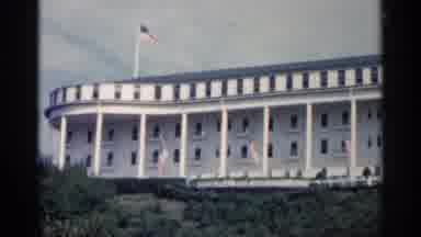 Michigan USA (1960): Bunch Of Flags Out In Father Of Us Government Building In