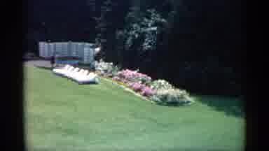 Michigan USA (1960): Some Nice Flower Beds In Backyard Of Someones Suburb Home