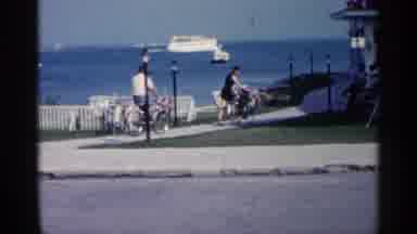 Michigan USA (1960): People Walking And Cycling In By