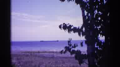 Michigan USA (1960): Oblong Object In Sea On Bright Sunny Day
