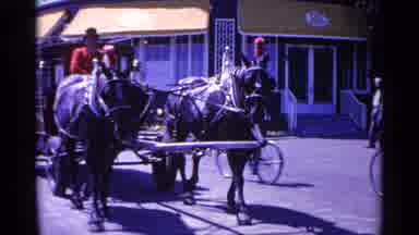 Michigan USA (1960): Hothouse Cart Is Moving In Clem Rod With People Sitting In